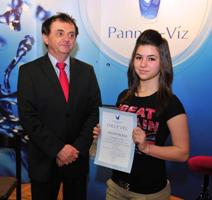 Tőke László a Pannon - Víz Zrt. elnök-vezérigazgatója és Kocsis Felícia